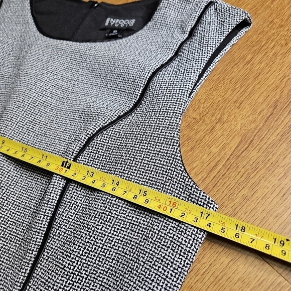 Enfocus Studio black and white sleeveless lined sheath dress - Picture 4 of 11